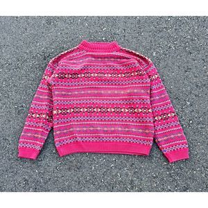 Eddie Bauer red knit sweater vintage christmas